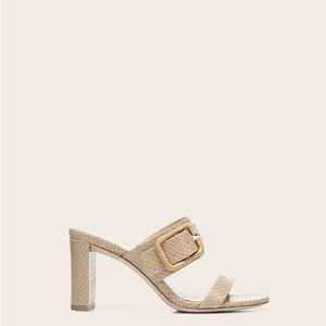VERONICA BEARD
Galoma Buckle Slide High-Heel Sandals; color: Coco; size: 8.5